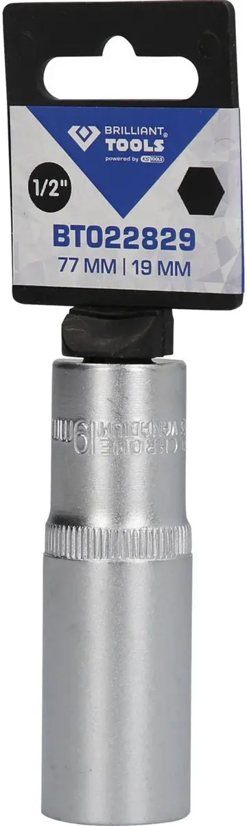 Brilliant Tools BT022829 Lange Zeskantdoos 1/2 - 19 mm - afbeelding 2 van 4