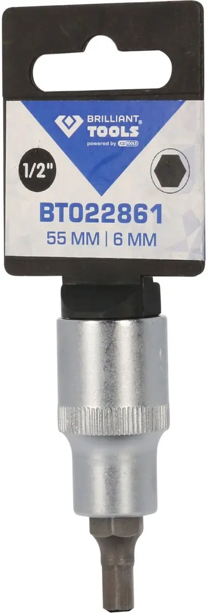 Brilliant Tools BT022861 Inbus Bit-dop 1/2" - 6 mm - 55 mm - afbeelding 4 van 4