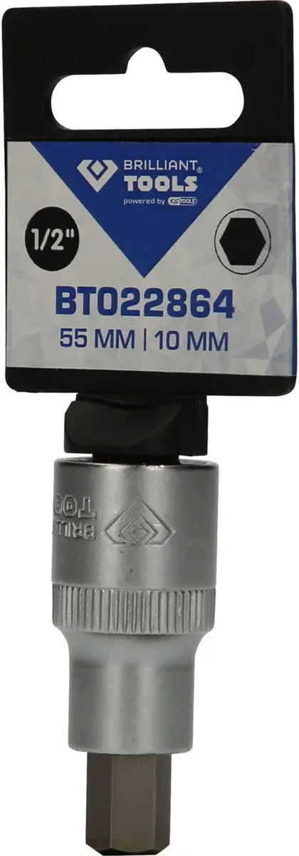 BRILLIANT TOOLS 1/2" inbussleutel 55 mm lang 10 mm - BT02286... - afbeelding 4 van 4