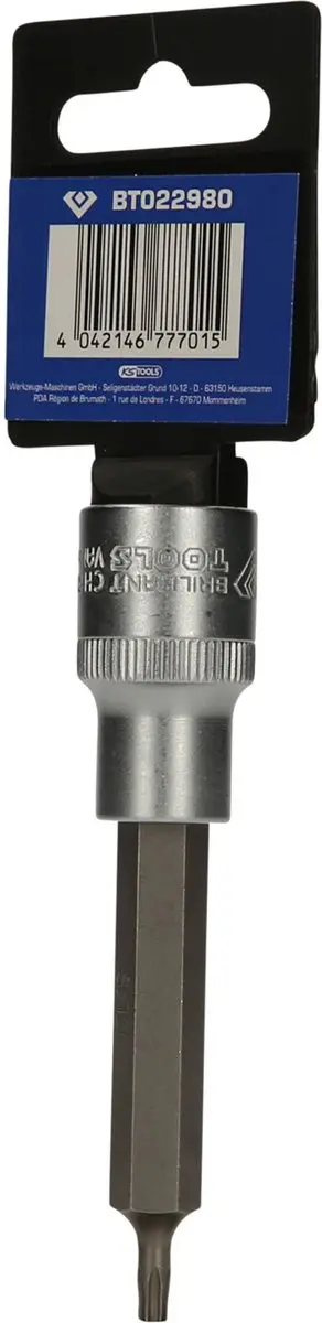Brilliant Tools BT022980 Bitmof 1/2" Torx T20 - 100mm - afbeelding 3 van 4