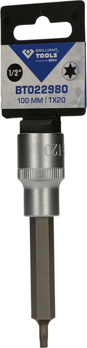 Brilliant Tools BT022980 Bitmof 1/2" Torx T20 - 100mm - afbeelding 4 van 4