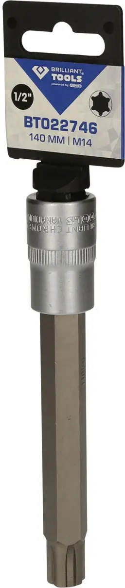 Brilliant Tools BT022746 RIBE Bit-dop 1/2" M14 140mm - afbeelding 3 van 4