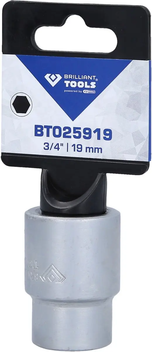 Brilliant Tools BT025919 Zeskant Dop 3/4" 19 mm - afbeelding 4 van 4