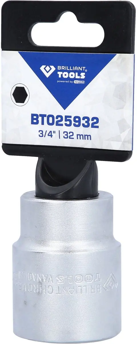 Brilliant Tools BT025932 Zeskant-dop 3/4" 32 mm - afbeelding 2 van 4
