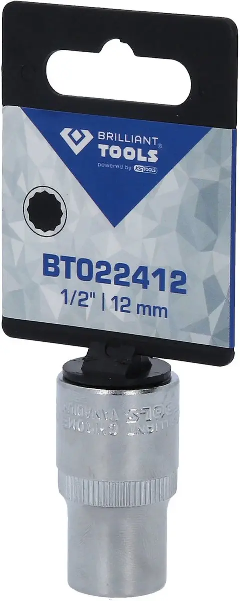 Brilliant Tools BT022412 Twaalfkantdop 1/2" 12 mm - afbeelding 2 van 4