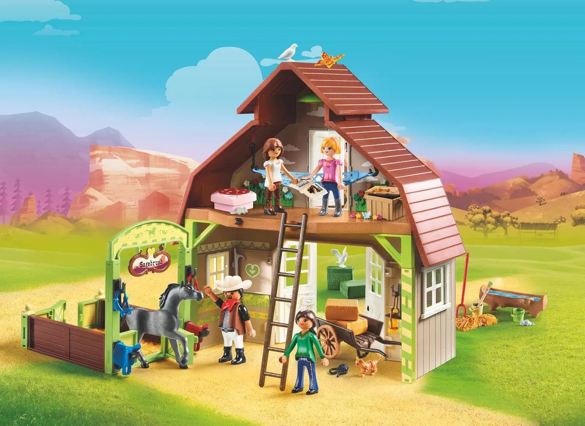 Playmobil Spirit Schuur 70118 - Lucky, Pru & Abigail