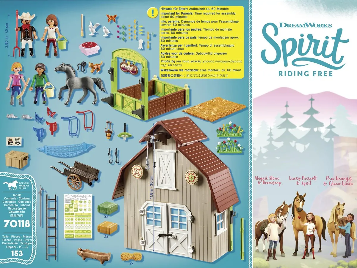 Playmobil Spirit Schuur 70118 - Lucky, Pru & Abigail