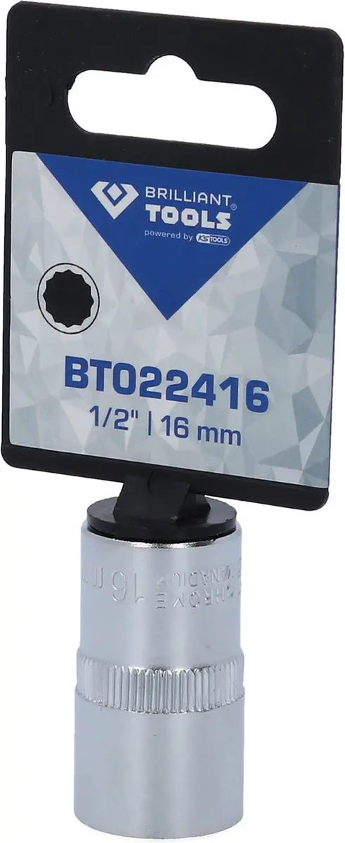 Brilliant Tools BT022416 Twaalfkant Dop 16mm 1/2" - afbeelding 3 van 4