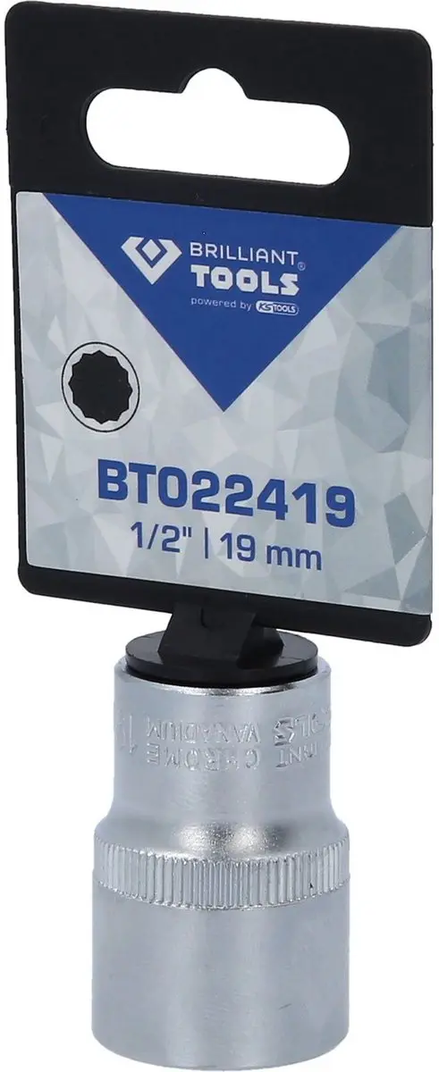 Brilliant Tools BT022419 Twaalfkant Dopsleutel 19 mm - afbeelding 2 van 4