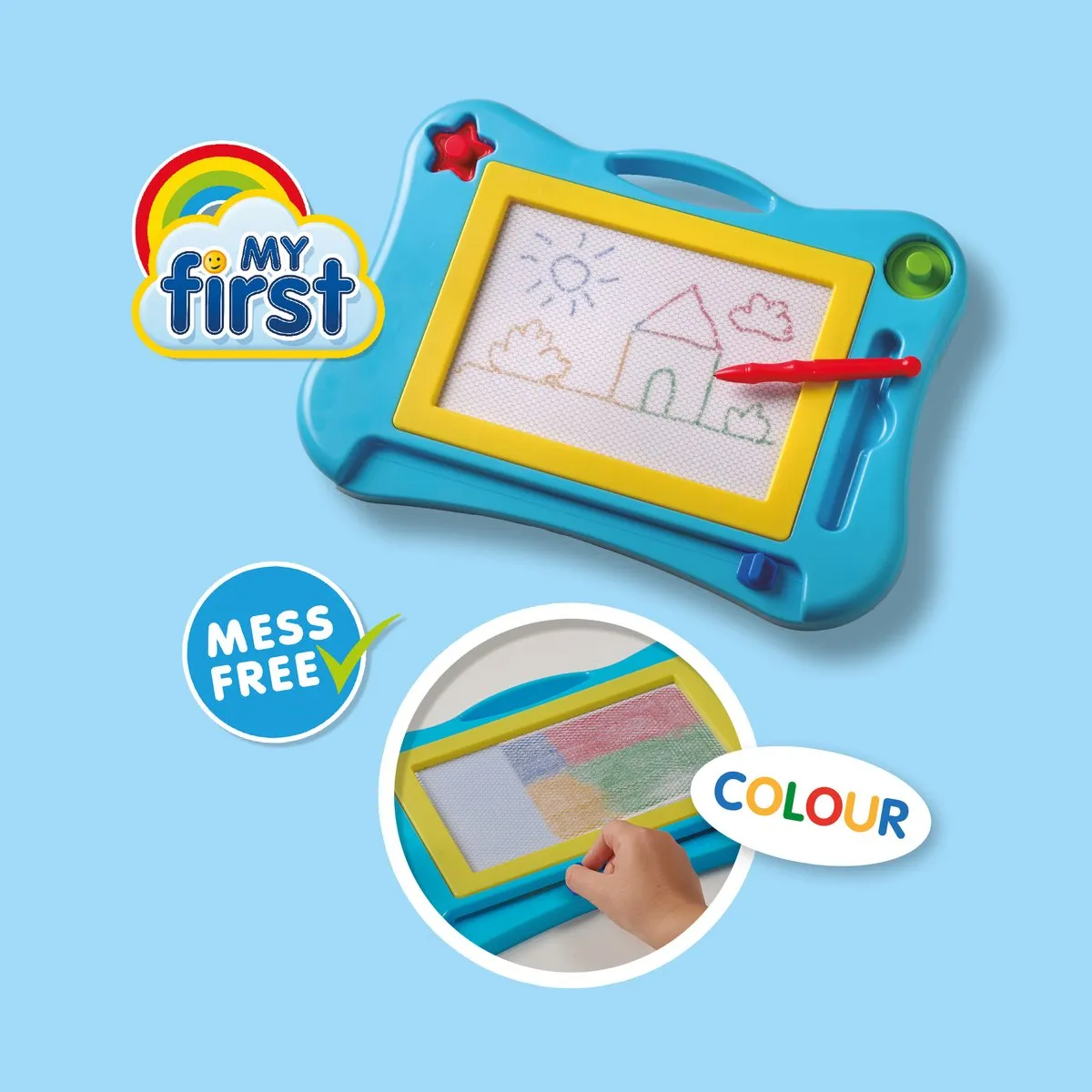SES Creative Magnetisch Tekenbord - 4 Kleuren - Meerkleurig