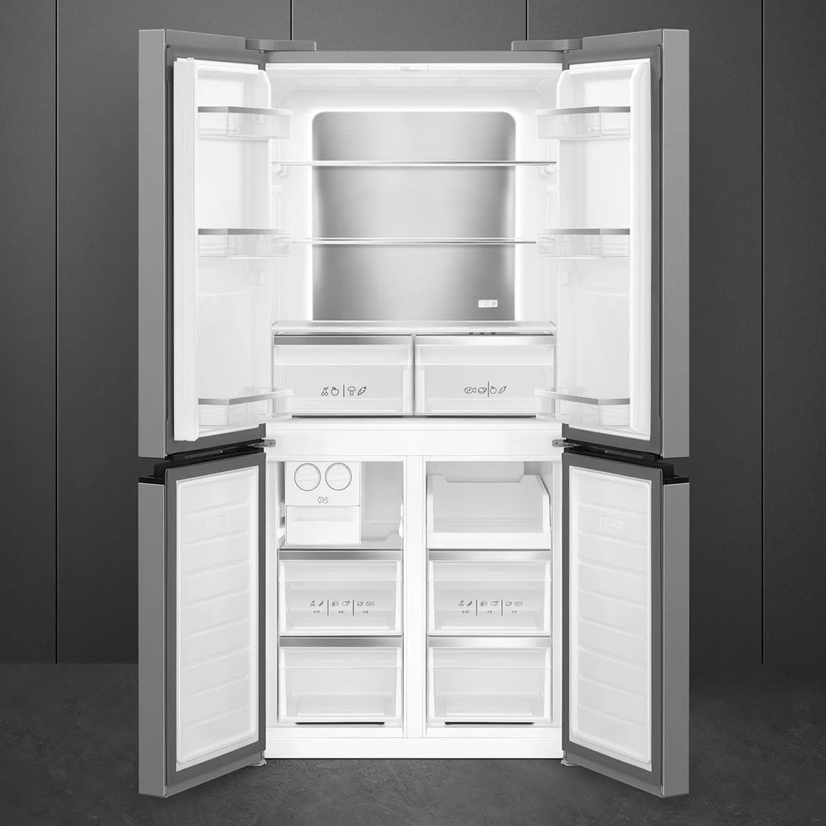 Smeg FQI48XD Vrijstaande Koelkast 488L - Antraciet