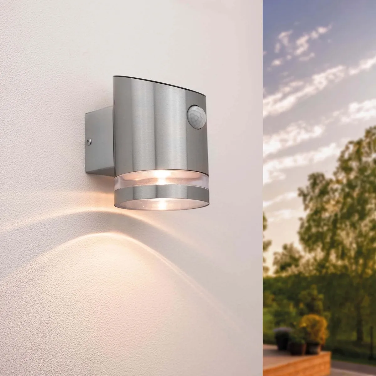 Ledvion Elara Solar LED Wandlamp - 2x 7,5W 3000K IP44 RVS