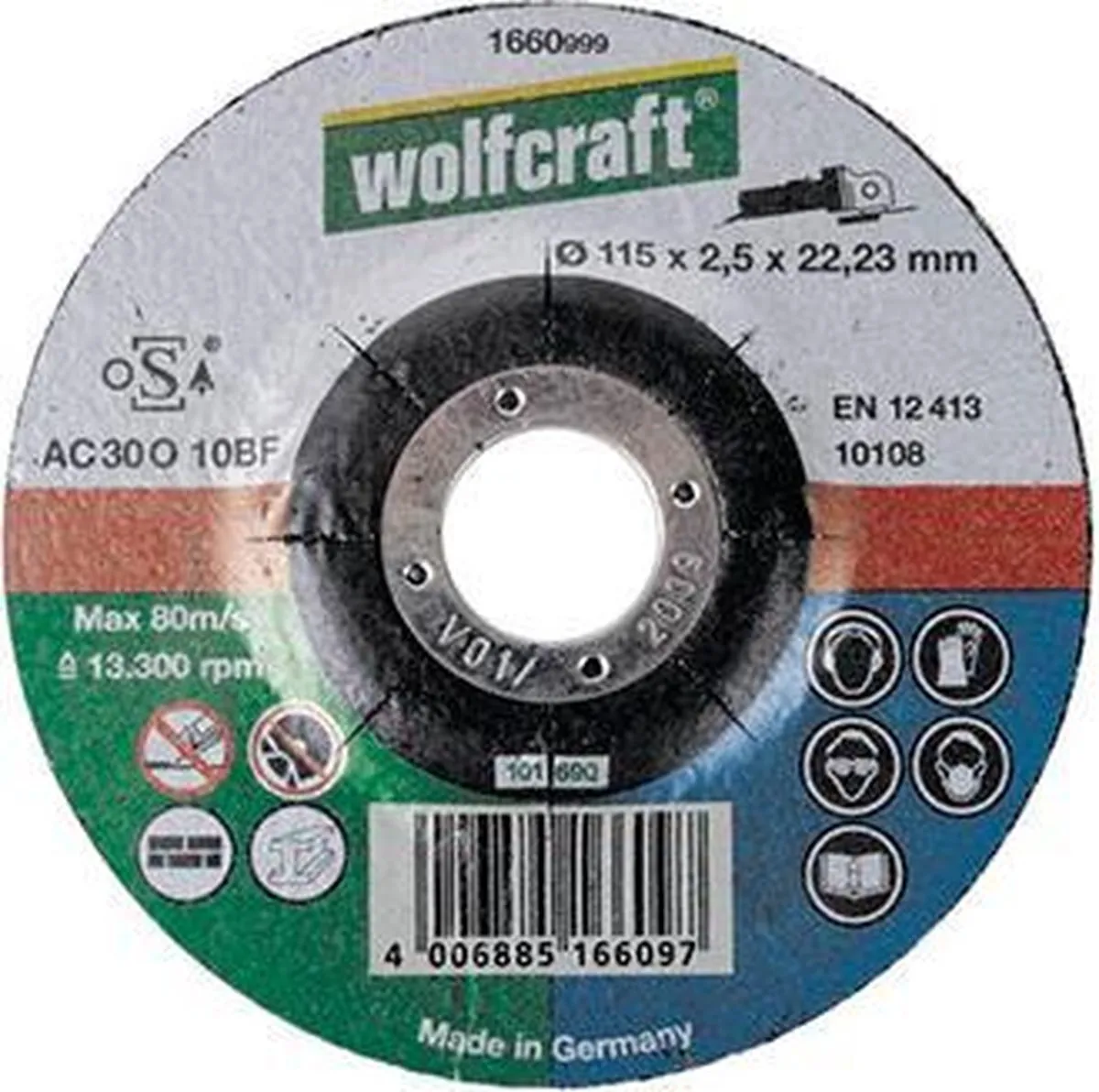 Wolfcraft Universele Doorslijpschijf 1660999