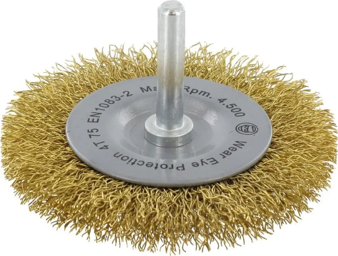 Ivana Stiftborstel Gegolfd Messingdraad Met Schacht 6mm 75x0.30mmx10mm