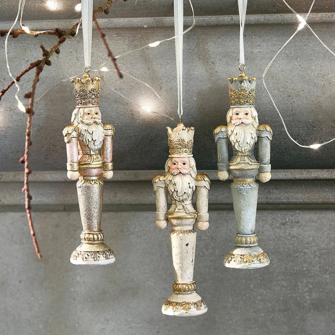 Loberon Hanger Set van 3 Niquel - Ø3cm - Bont - afbeelding 2 van 2
