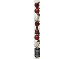 Figuur glas l2.8b2.7h6 ossebloed ass 9st kerst