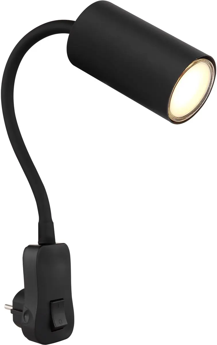 Globo Zwarte lamp Robby stopcontact