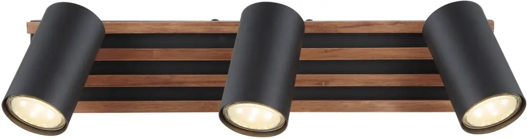 Globo Kayden 57909-3 Plafondlamp - 3-lichts - Hout Zwart - afbeelding 3 van 6