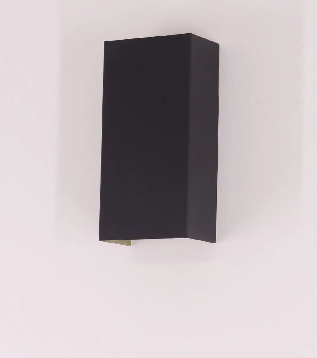 Wandlamp zwart goud metaal