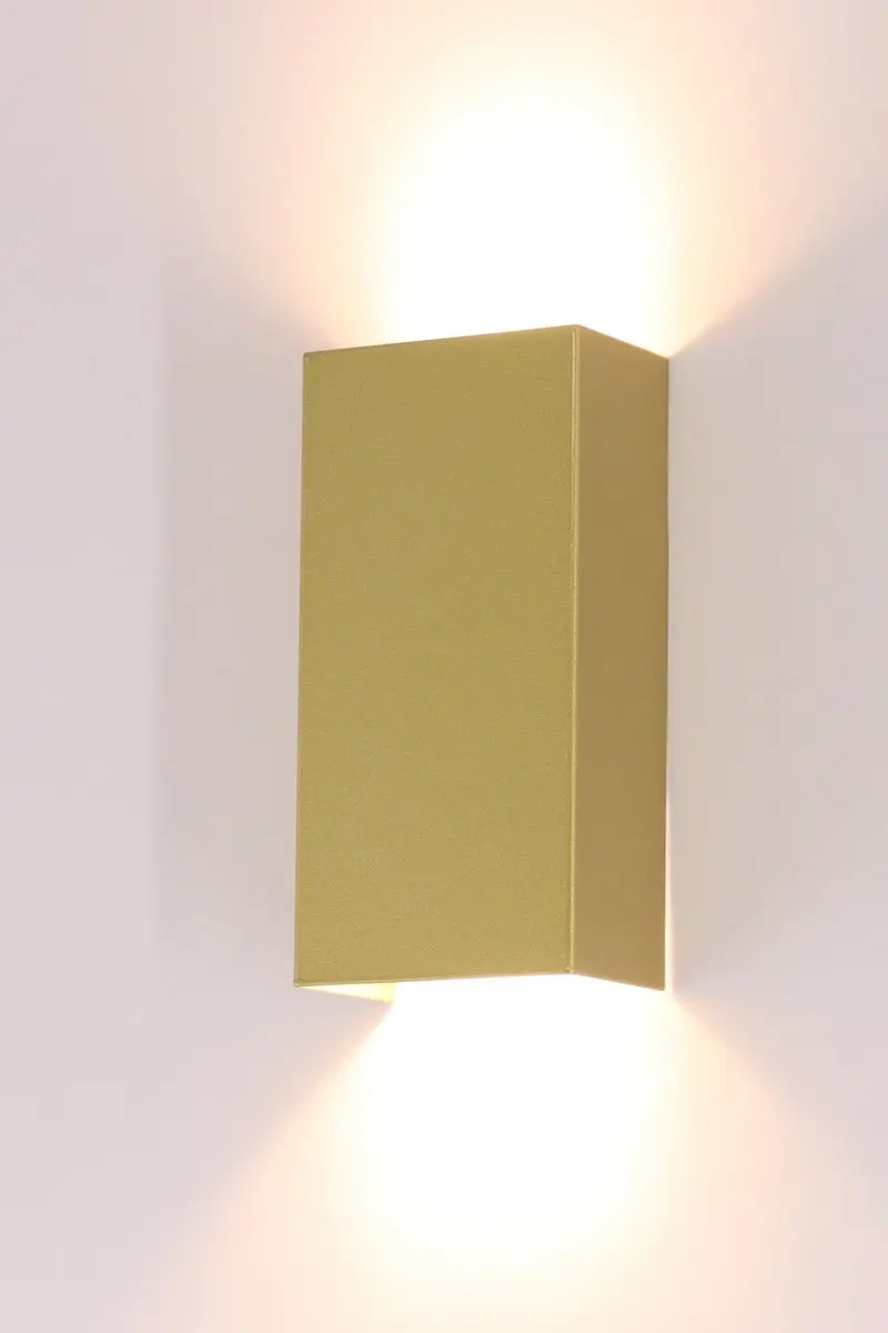 Wandlamp goudkleurig metaal – up down – 2 x GU10 – 20 cm
