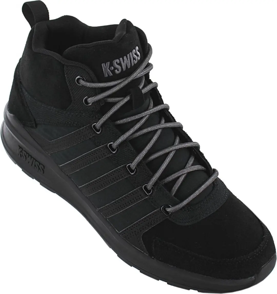 K-Swiss Vista Trainer Mid Wnt Heren Sneakers - Zwart Leer - afbeelding 6 van 6
