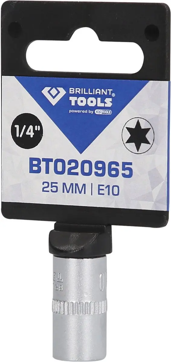 Brilliant Tools BT020965 Torx-E-steeksleutel E10 - 1/4" - afbeelding 4 van 4