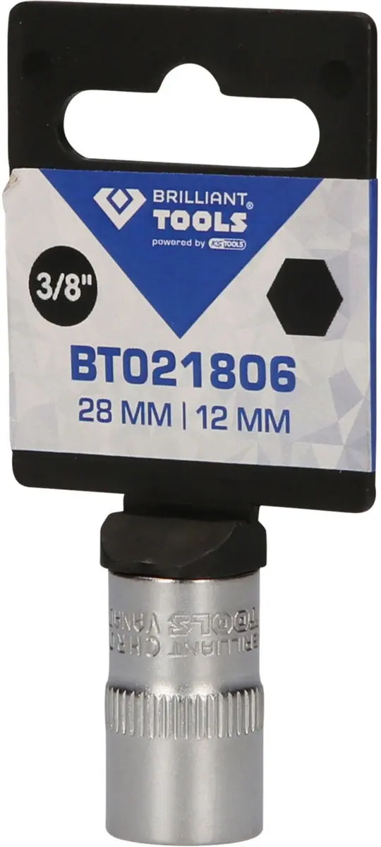 Brilliant Tools BT021806 Dopsleutel 12 mm - 3/8" - afbeelding 2 van 4