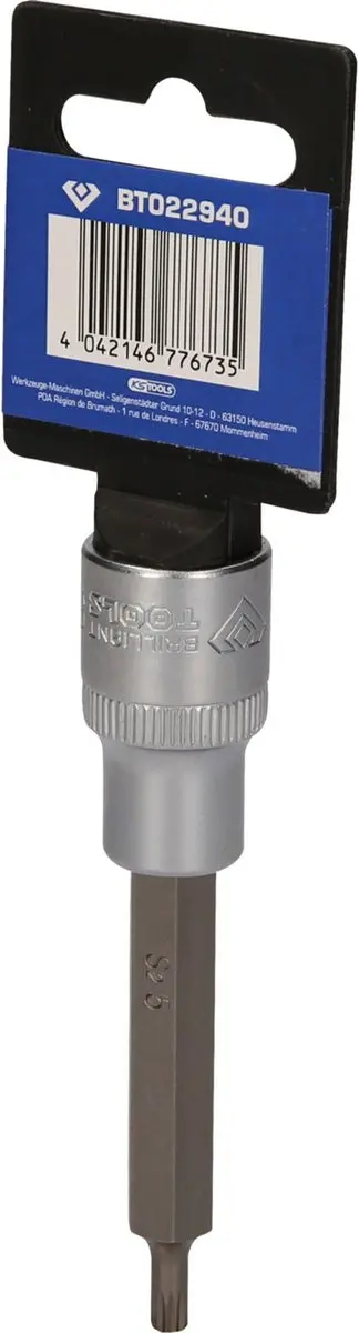 Brilliant Tools BT022940 Veeltand-bitdop 1/2" M5 100mm - afbeelding 3 van 4