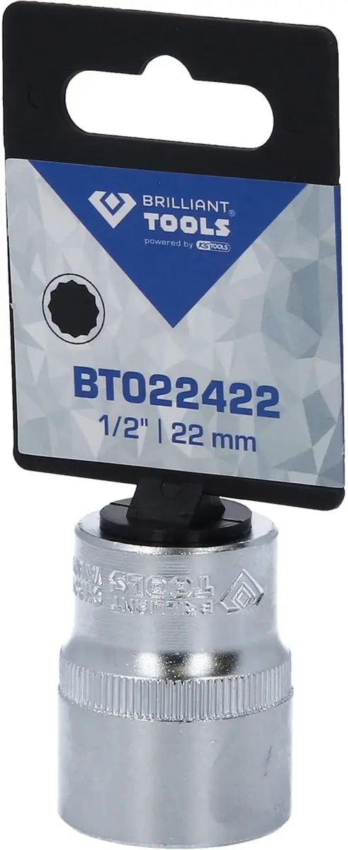 Brilliant Tools BT022422 Dop 1/2" Twaalfkant 22 mm - afbeelding 4 van 4