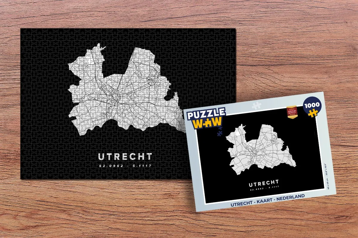 PuzzleWow Utrecht Legpuzzel 1000 Stuks - Multicolor