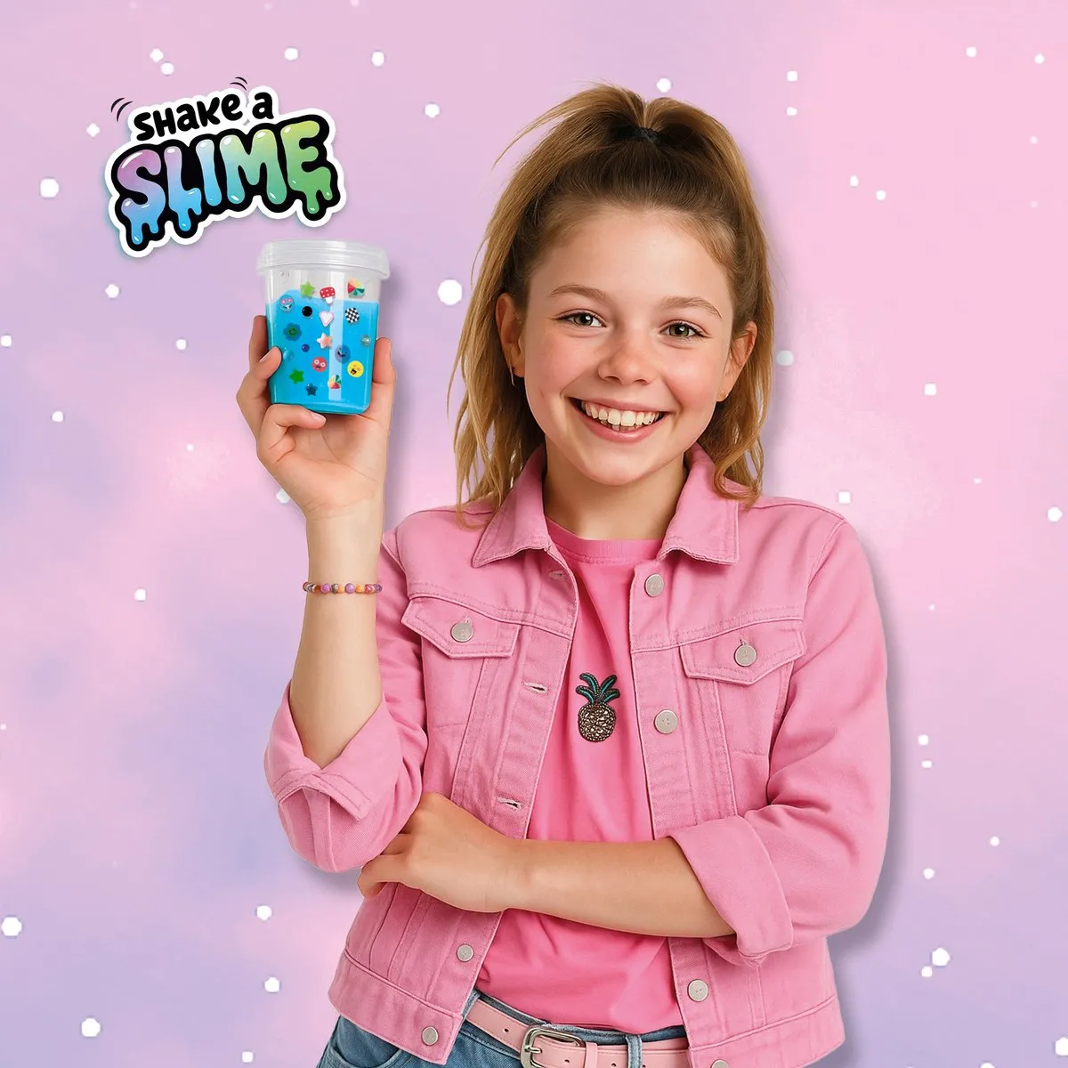 SES Creative Shake a Slime Happy Explosion - 200g Blauw