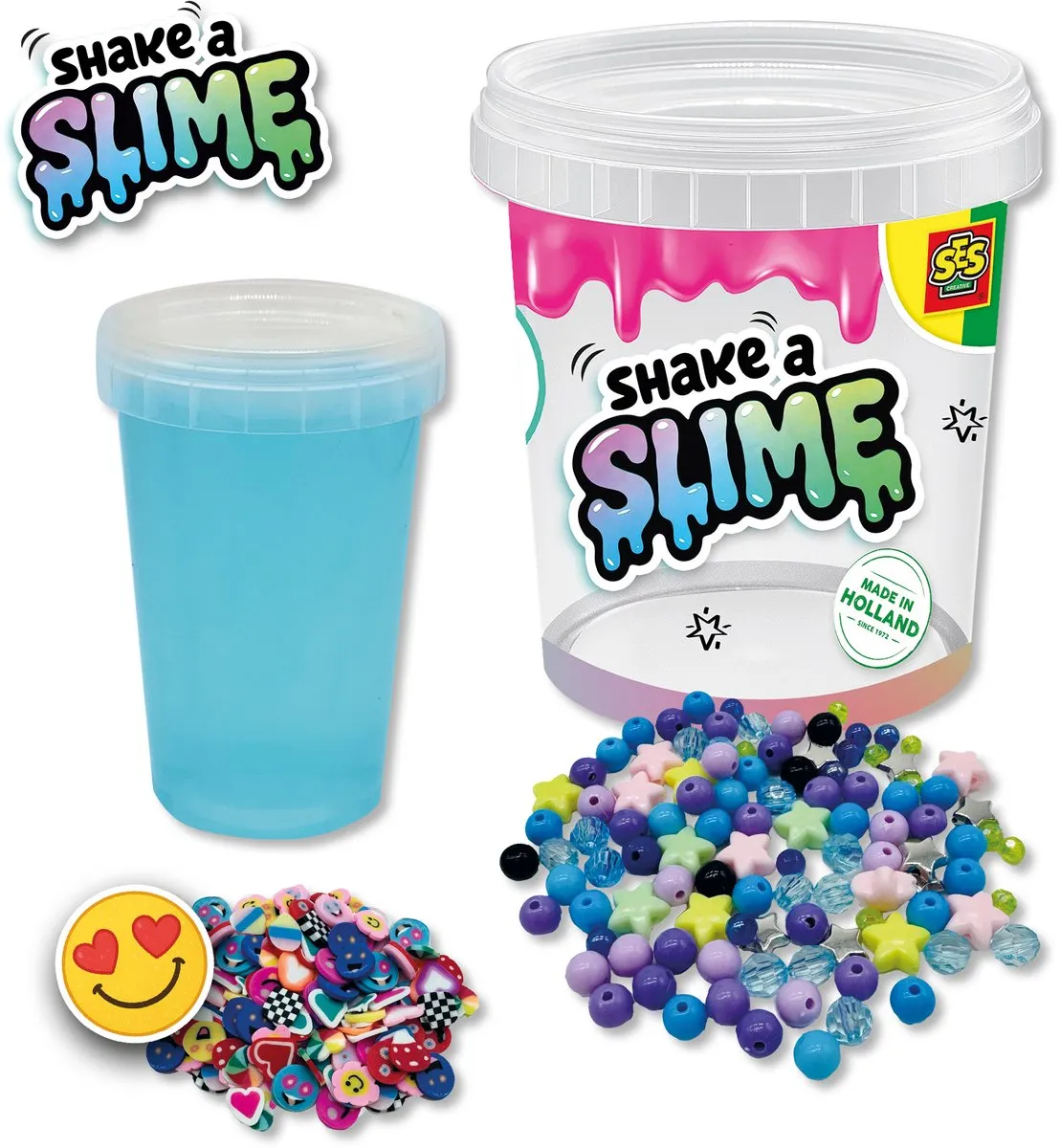 SES Creative Shake a Slime Happy Explosion - 200g Blauw