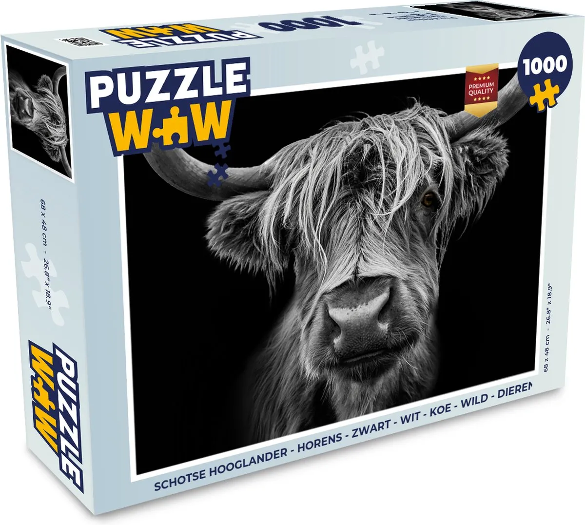 PuzzleWow Schotse Hooglander Legpuzzel 1000 Stuks