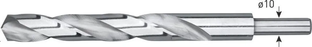 Ivana HSS Spiraalboor Met Schacht 10mm Geslepen 13.0mm