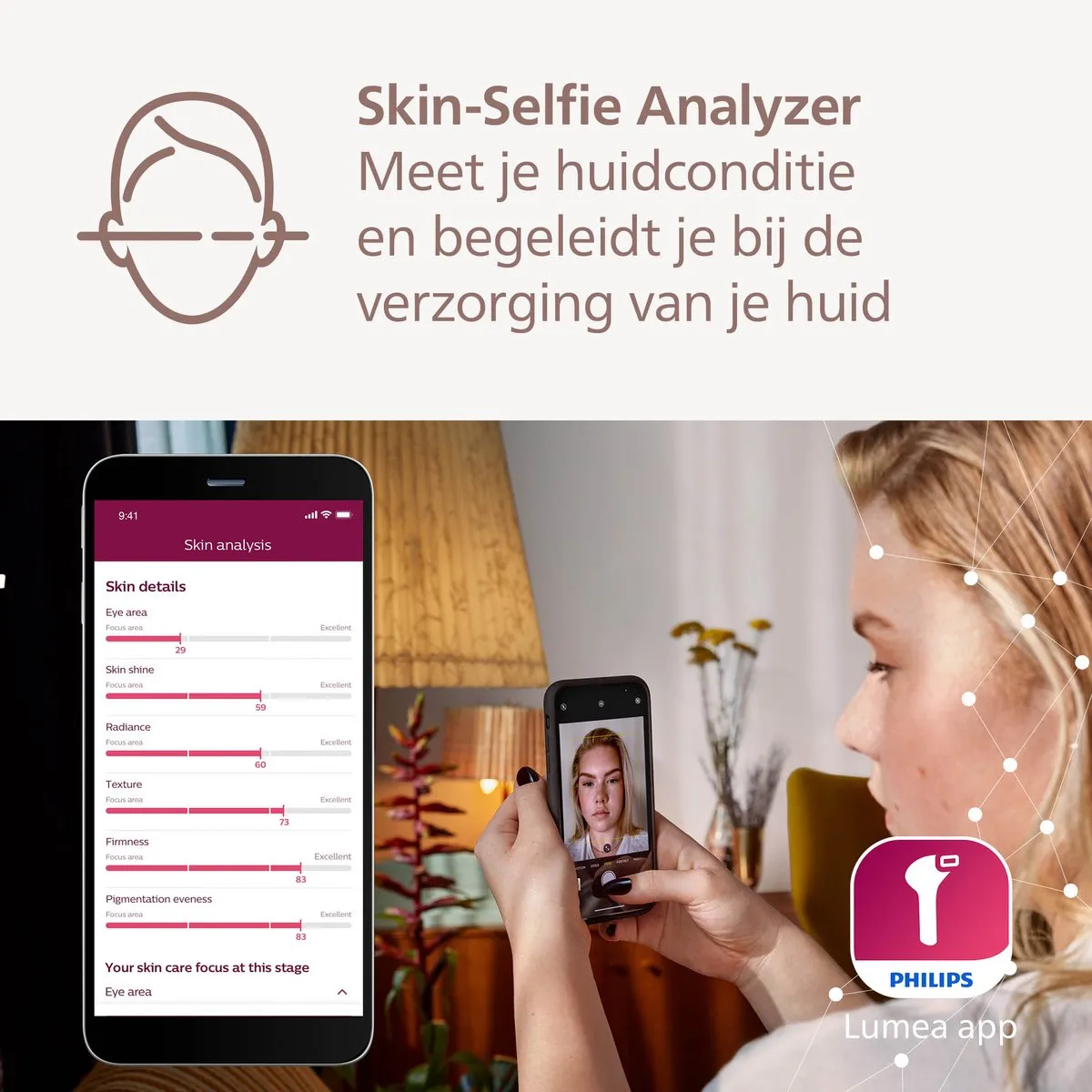 Philips Lumea IPL 9900 Series - IPL Ontharingsapparaat - AI haarvermindering analyse - 4 opzetstukken met trimmer - BRP959/00