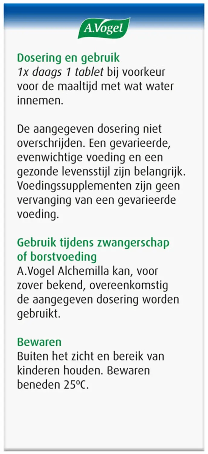 A.Vogel Alchemilla Gewrichten - 2x 60 tabletten - afbeelding 3 van 5
