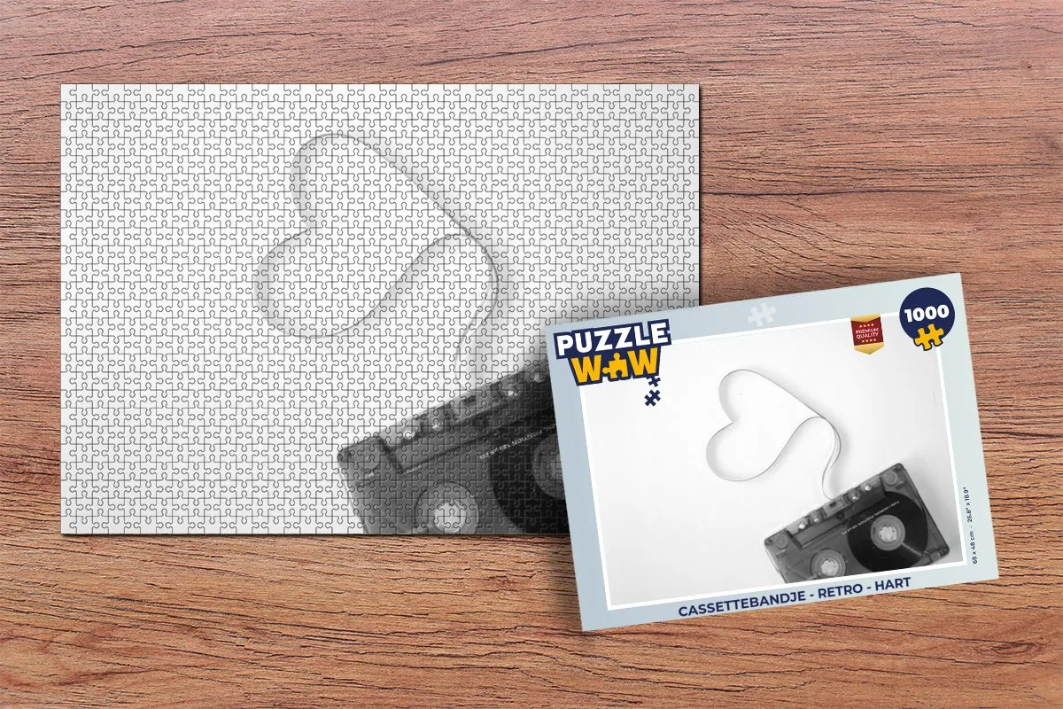 PuzzleWow Retro Hart Legpuzzel 1000 Stuks - Multicolor