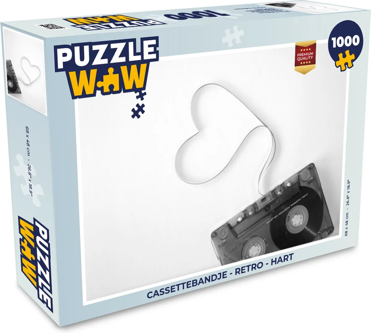 PuzzleWow Retro Hart Legpuzzel 1000 Stuks