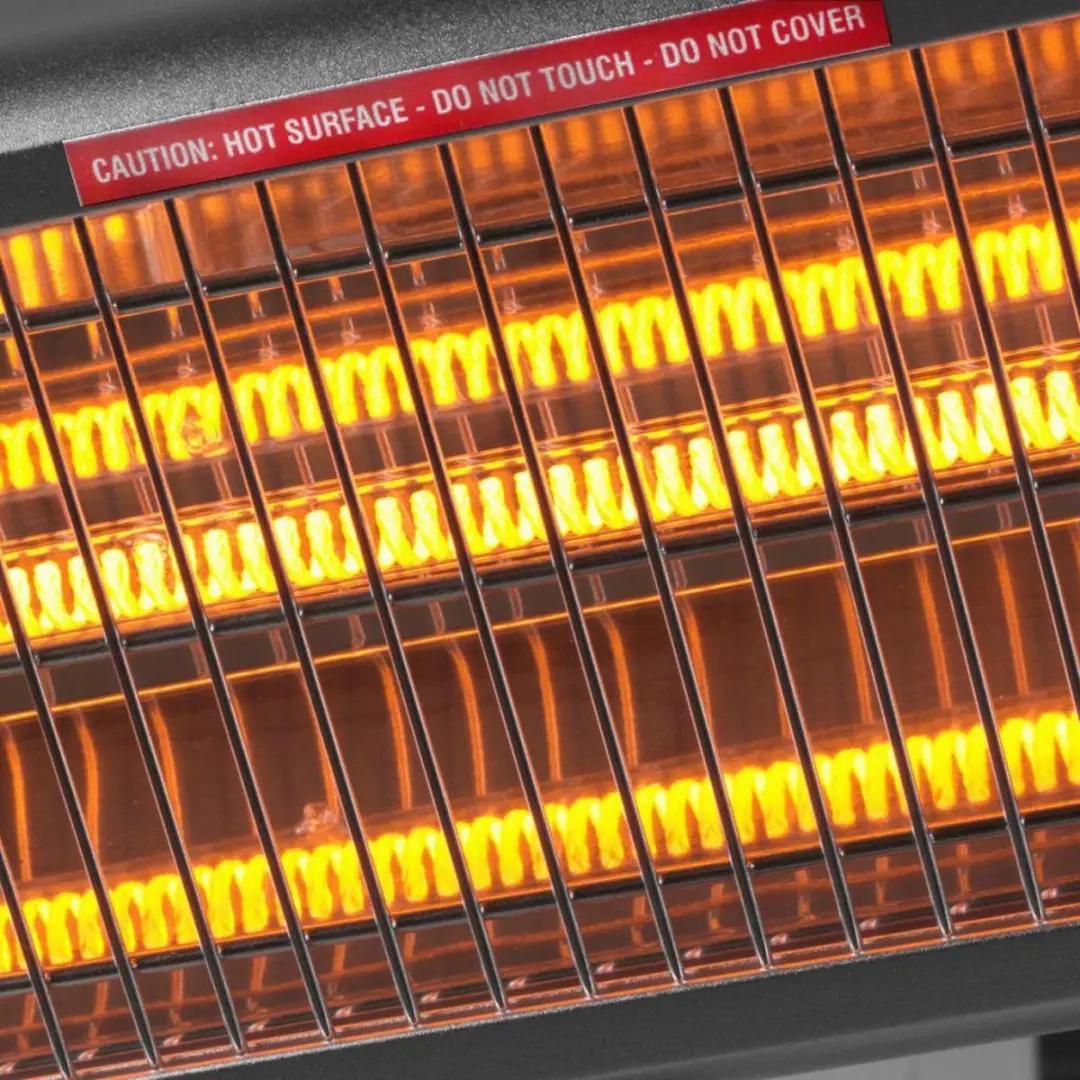 Eurom TH1800R Infrarood Terrasverwarmer 1800W - Zwart - afbeelding 4 van 6