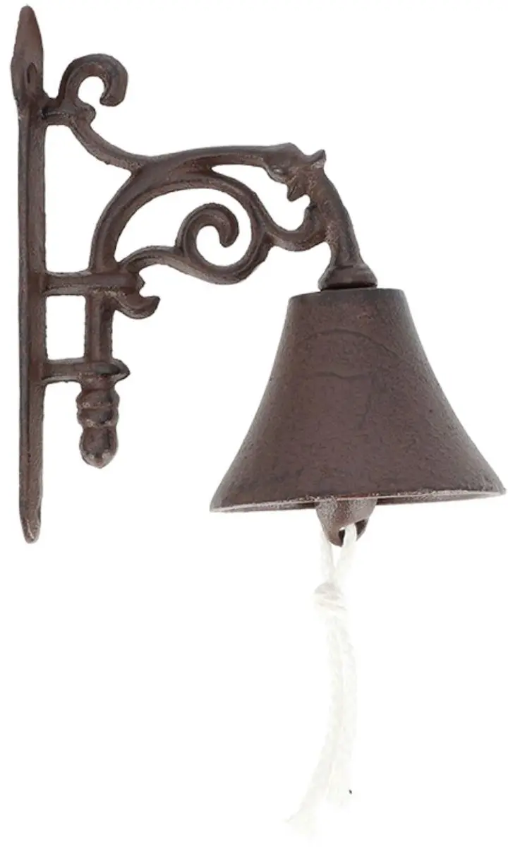 Esschert Design Deurbel Flower Gietijzer Ø20cm - Bruin - afbeelding 2 van 4