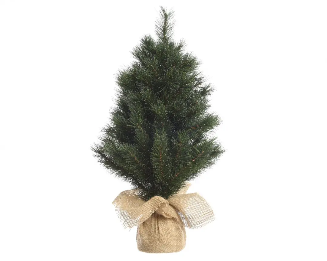 Mini kerstboom tafelboom Malmo miniboom h45 cm groen/wit