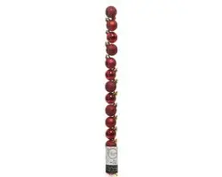 Decoris Kerstbal Plastic Mix 3Ass Kerstrood dia3cm