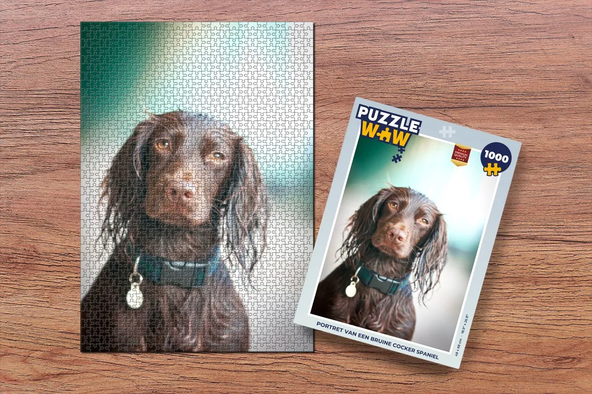 PuzzleWow Cocker Spaniel Puzzel 1000 Stuks - Multicolor