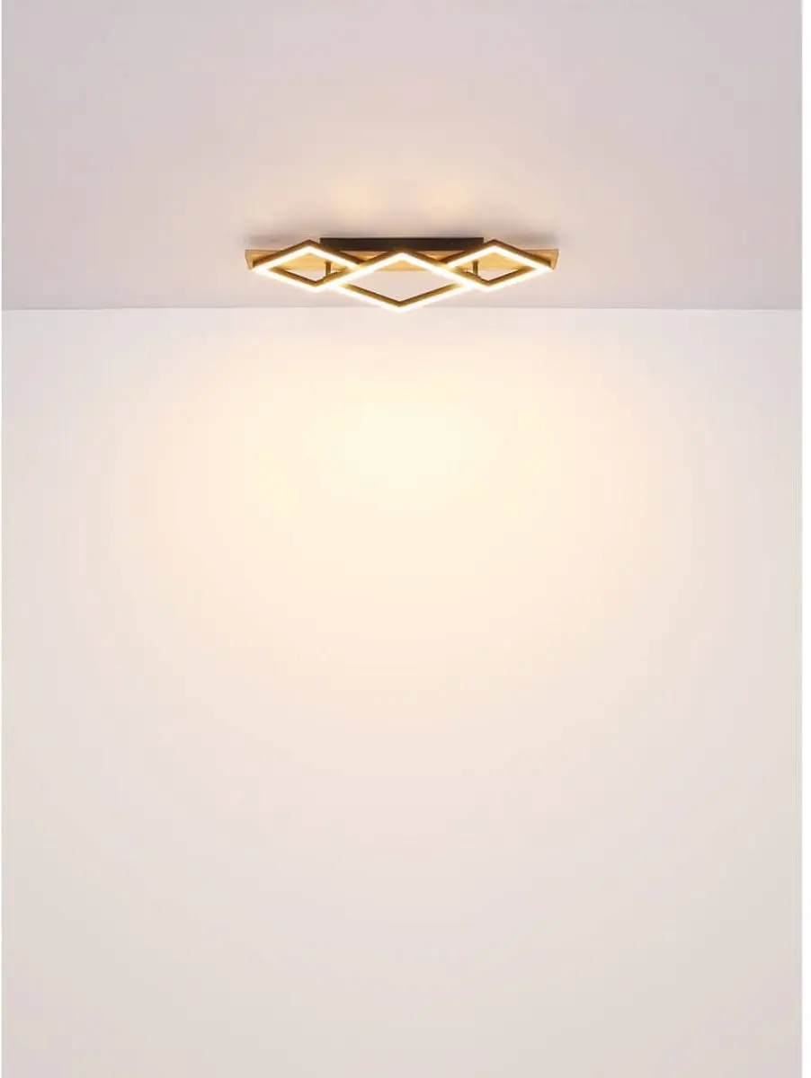 Globo Obrien 67344D3 Plafondlamp - Hout Zwart - afbeelding 5 van 6