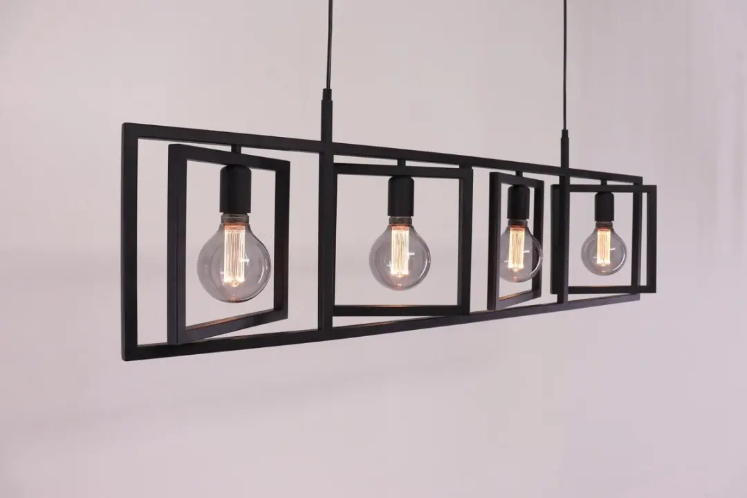 Hanglamp Foldable zwart rechthoek draaibaar 110cm