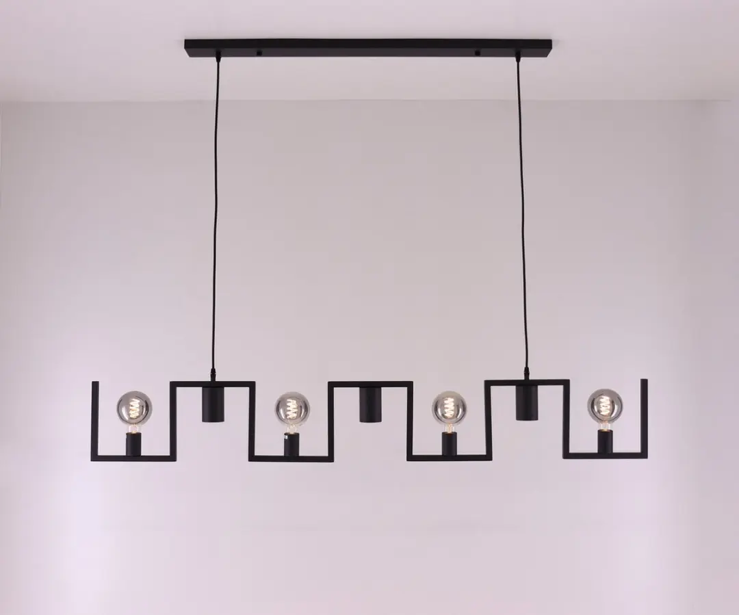 Hanglamp 7-lichts combi E27 met Gu10 spots