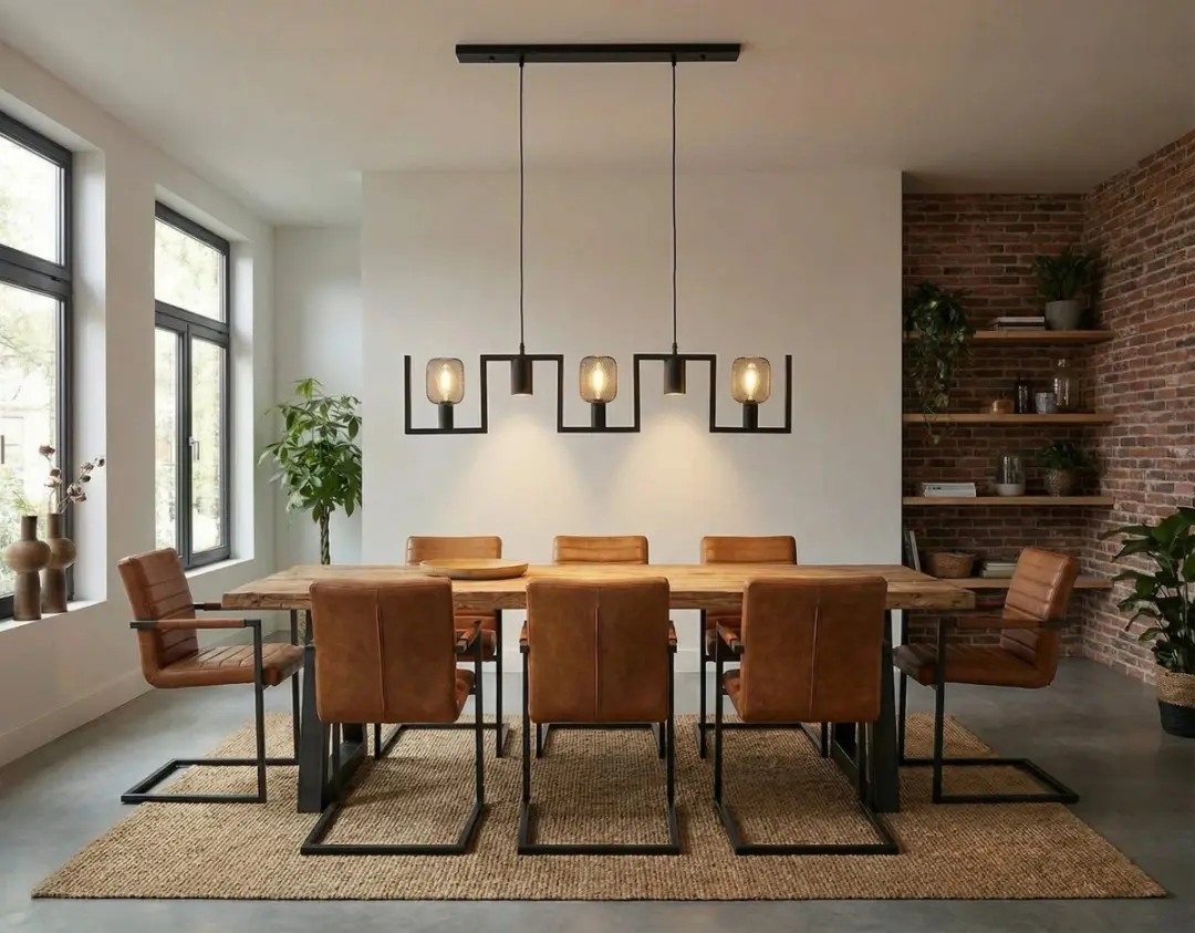 Hanglamp 5-lichts combi E27 met Gu10 spot