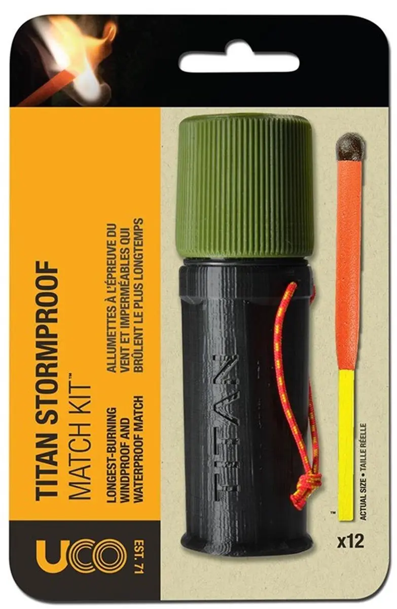 UCO Titan Stormproof Match Kit - 12 Lucifers - Bruin - afbeelding 5 van 6