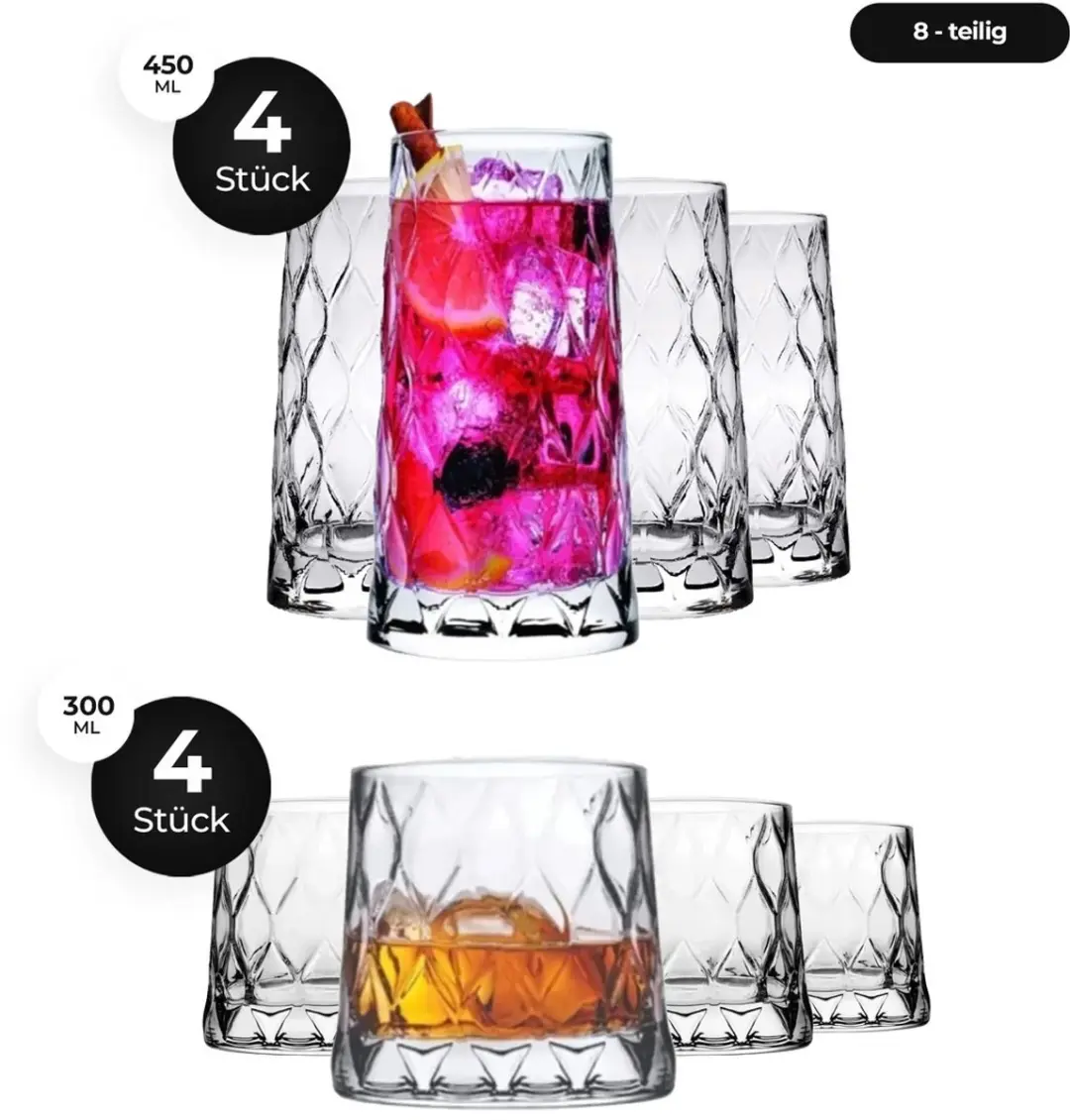 Pasabahce Leafy Whiskyglazen Set