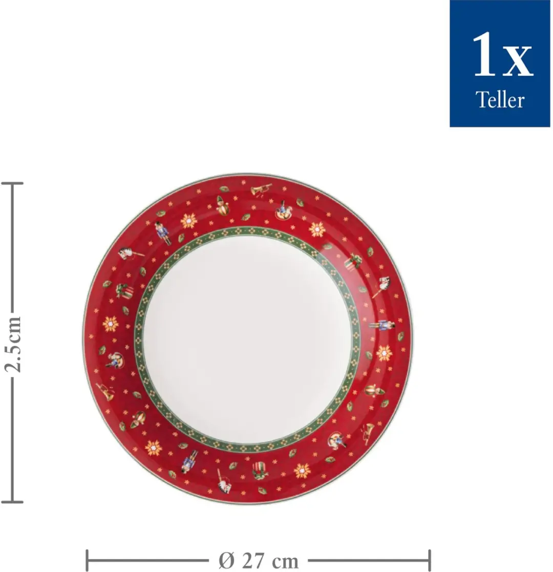 Villeroy & Boch Toy's Delight Specials Dinerbord - Rood - afbeelding 5 van 6